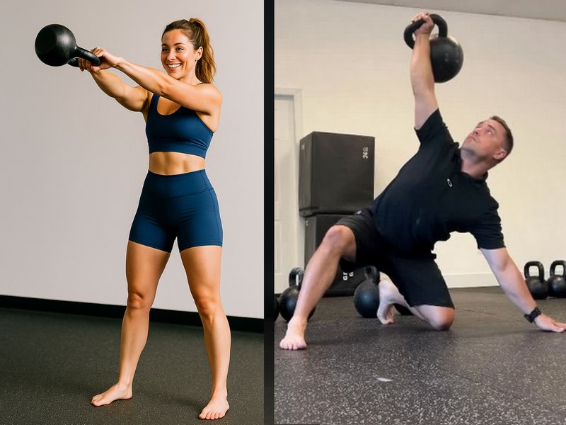 kettlebell swing and turkish get-up
